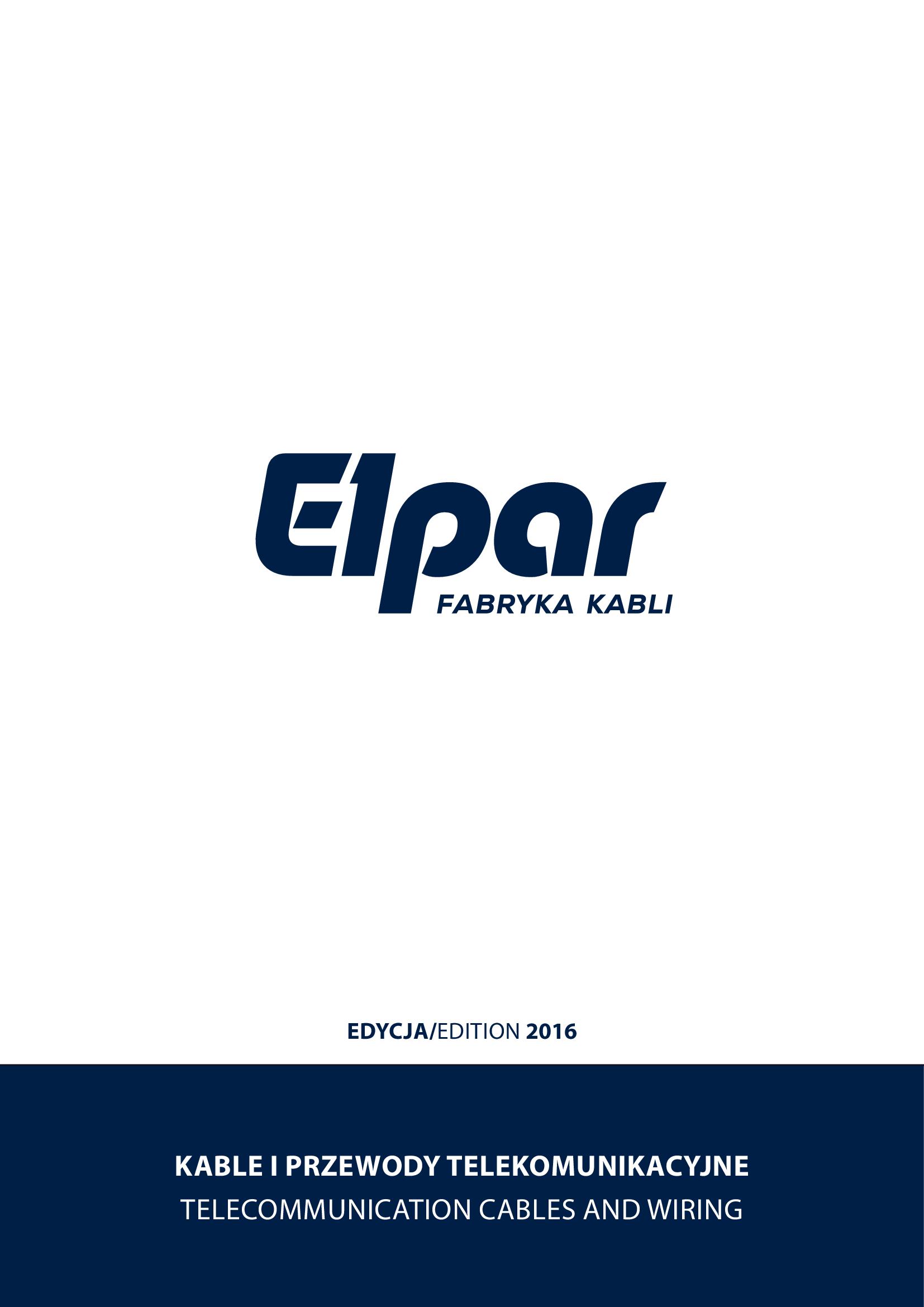 ELPA_Catalog_Kable i przewody telekomunikacyjne